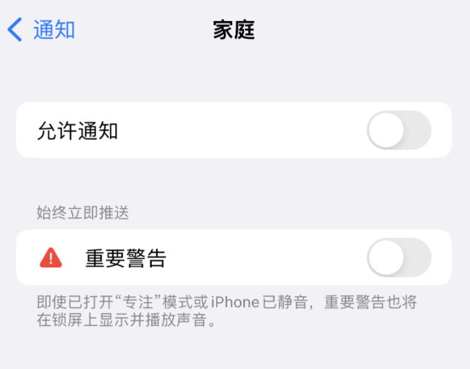 高场办事处苹果14维修分享iPhone14系列机型弹出“家庭”警告后卡死如何解决 